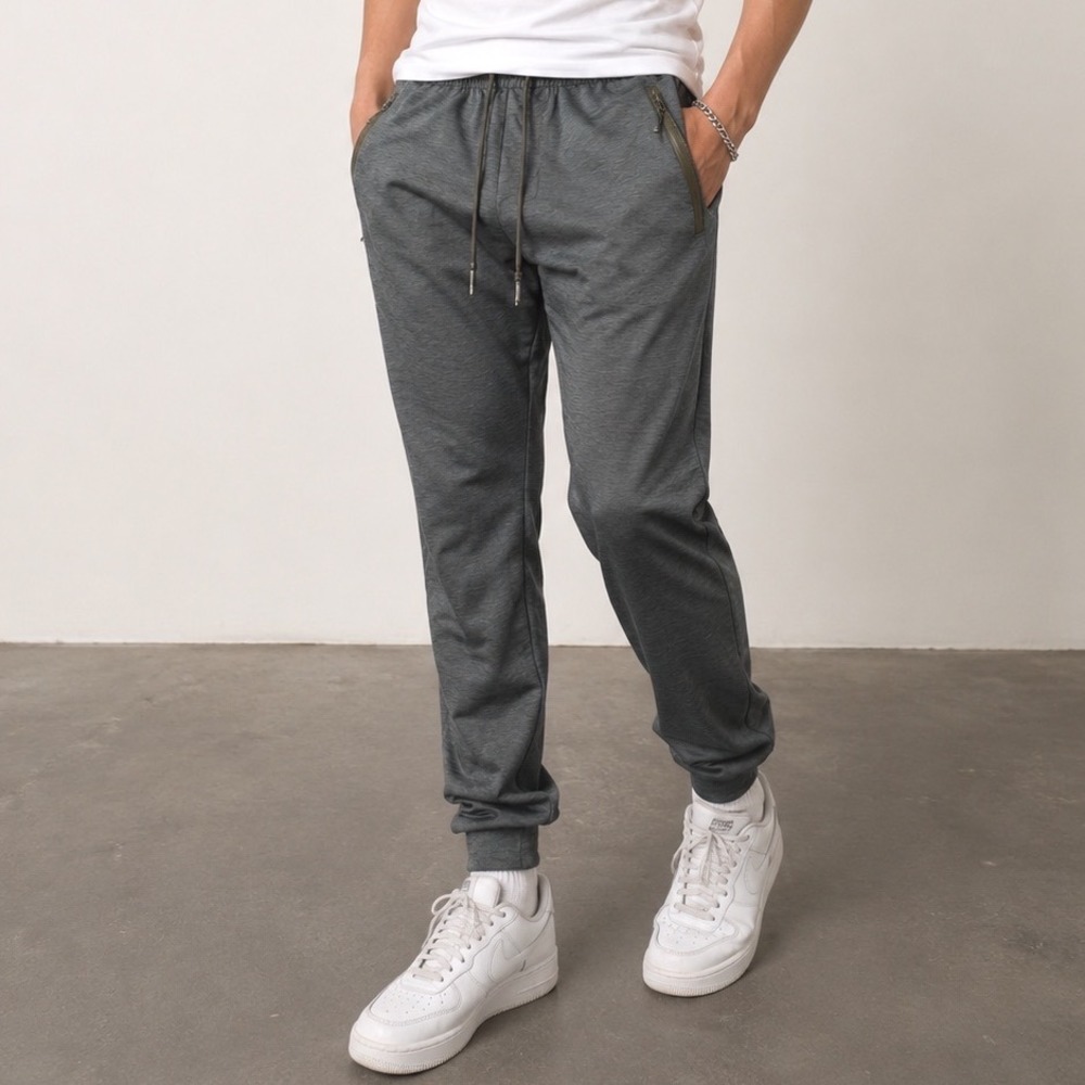 Public Record Joggers Standard Fit Blue Grey Size Large Athletic Sweatpants